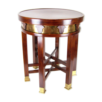 Tabouret secession viennoise avec six pieds 1910s