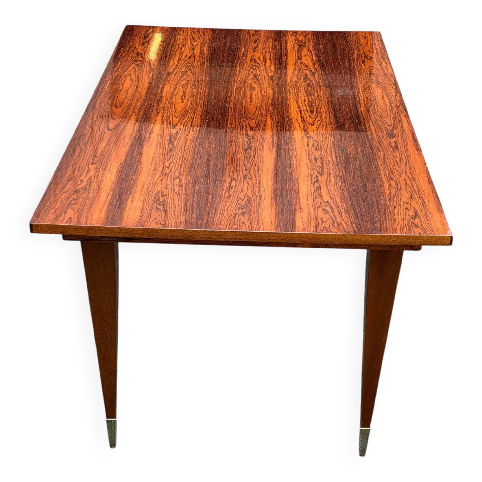 Table à manger scandinave extensible bois et palissandre laquée 150cm