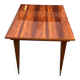 Scandinavian extendable dining table in lacquered wood and rosewood, 150cm.