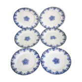 6 Old flat plates in "NORMANDIE" iron earth