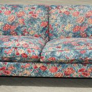 Vintage Howard & Son's London Bridgewater 5-seater fabric corner sofa.