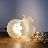 Vintage tulip walker in frosted glass