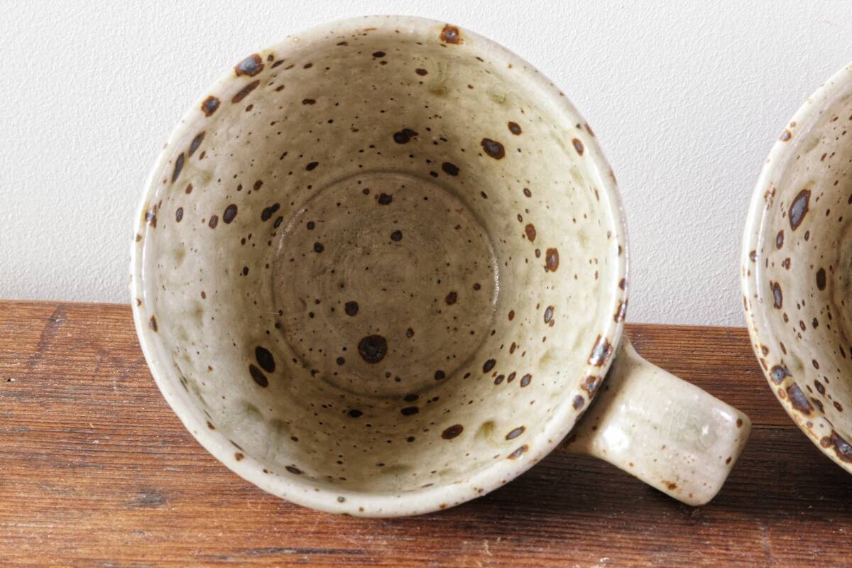 Set of 4 pyrite stoneware mugs