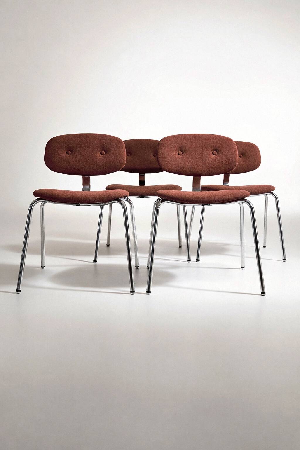 Set of 4 chairs pierre paulin steelcase strafor