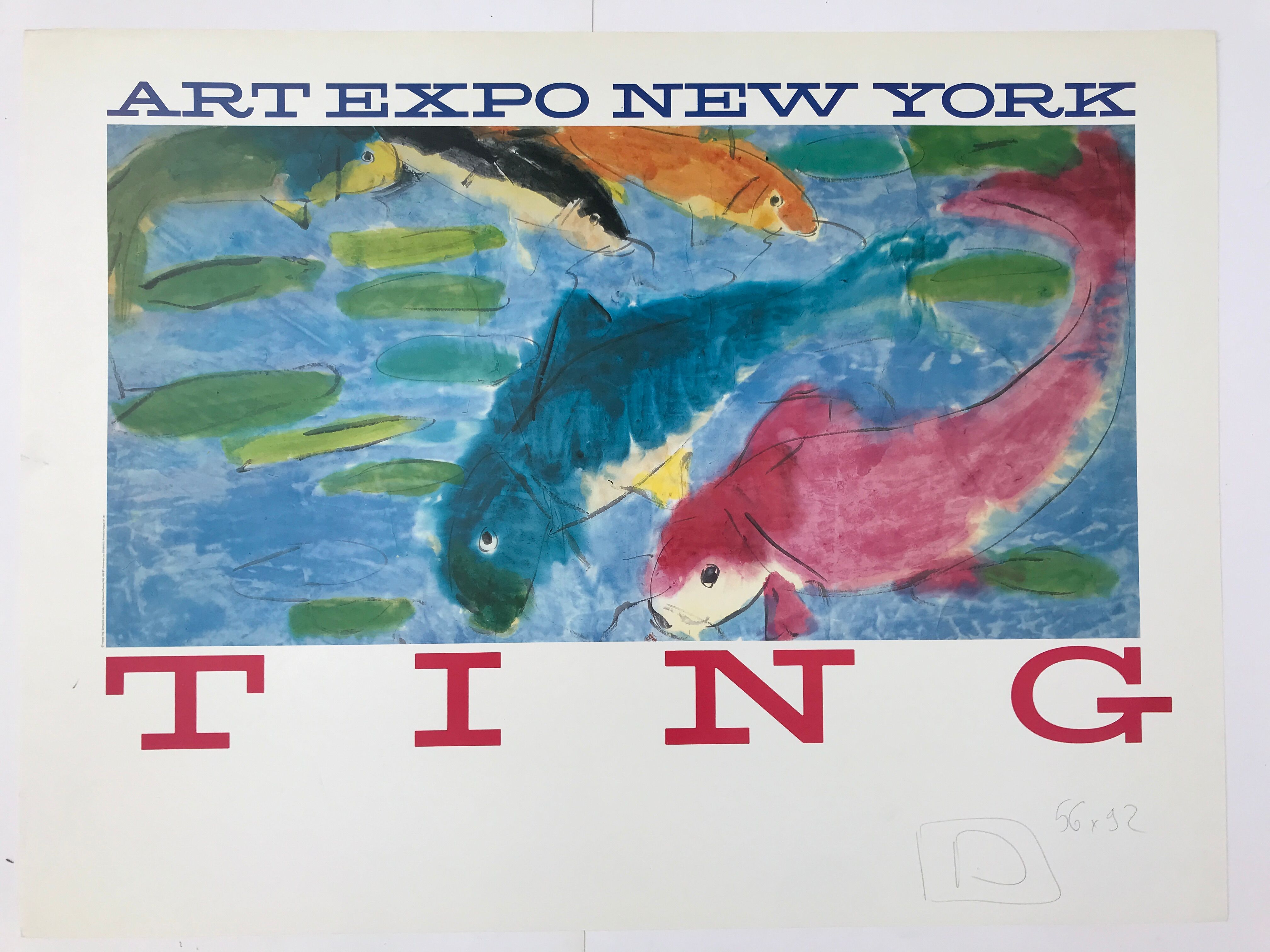 Art poster after Walasse TING, Springwind over the lake / Art expo New-York, 1989