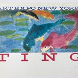 Art poster after Walasse TING, Springwind over the lake / Art expo New-York, 1989