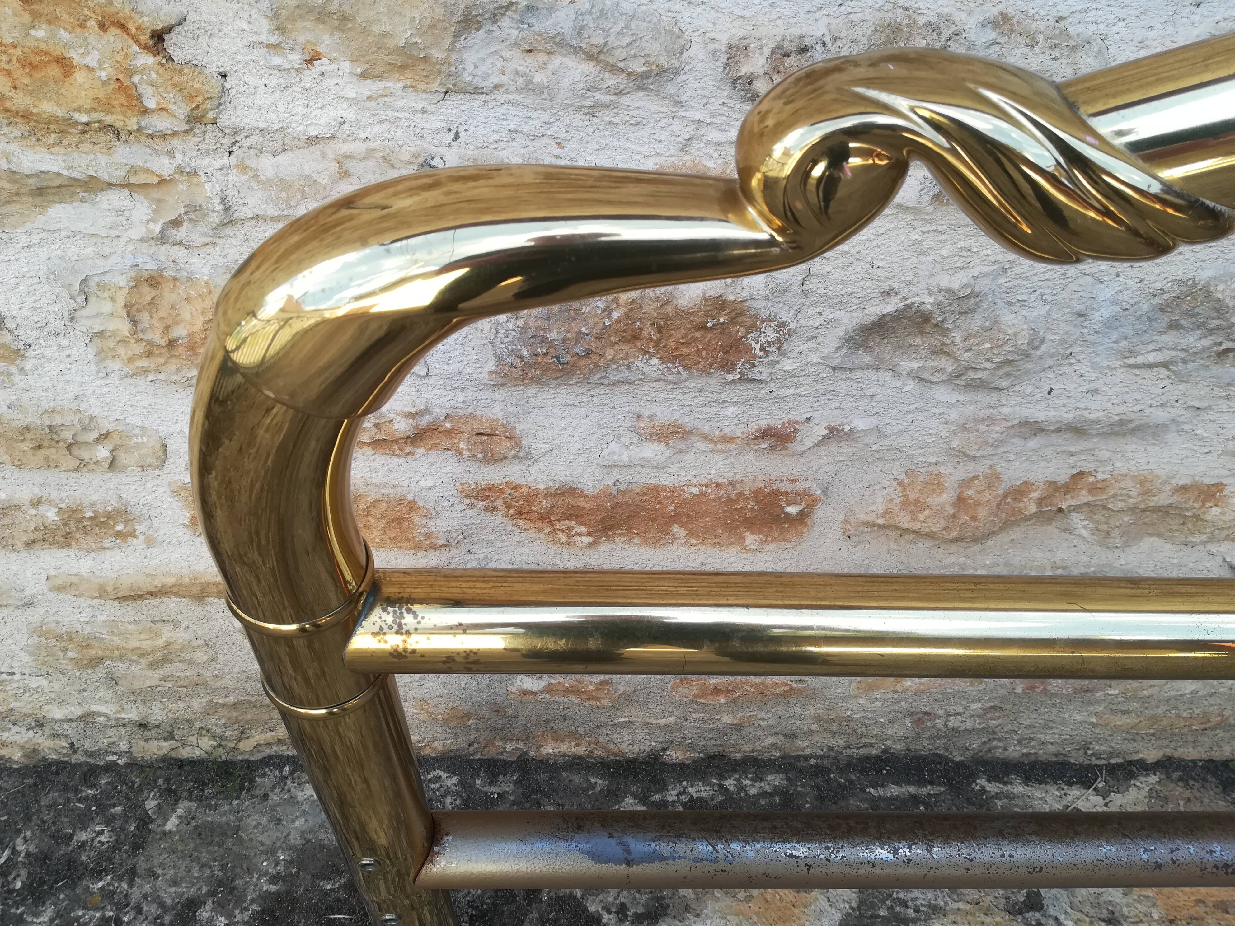 brass bed