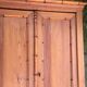 Armoire vintage en pitchpin et bambou d’époque 1900
