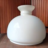 Globe lampshade opaline chandelier and lamp