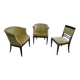 Art Deco set – 2 cabriolet armchairs and 1 matching chair, 1930s