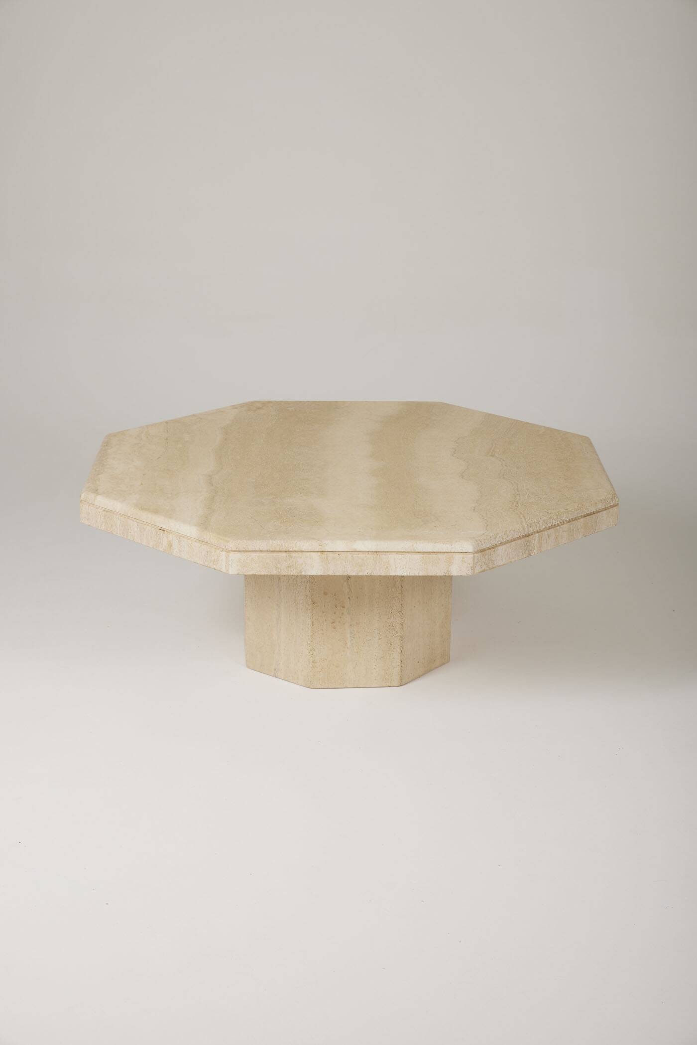 Travertine coffee table