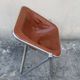 Plona brown leather folding chair by Giancarlo Piretti for Castelli/ Italian Space Age Design