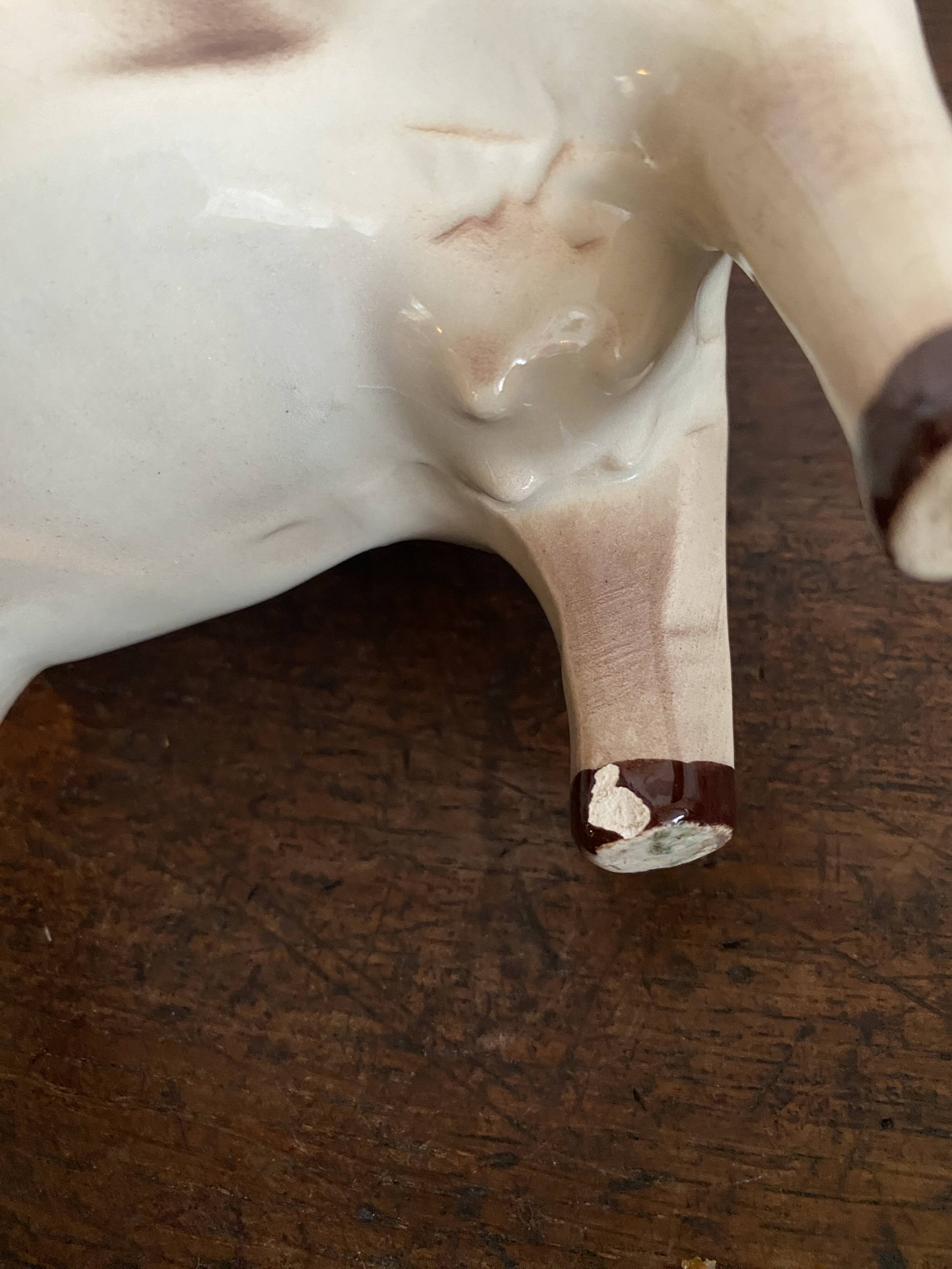 Milk jug - Cow motif - vintage ceramic