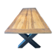 Table 350 x 100 cm chene and metal legs
