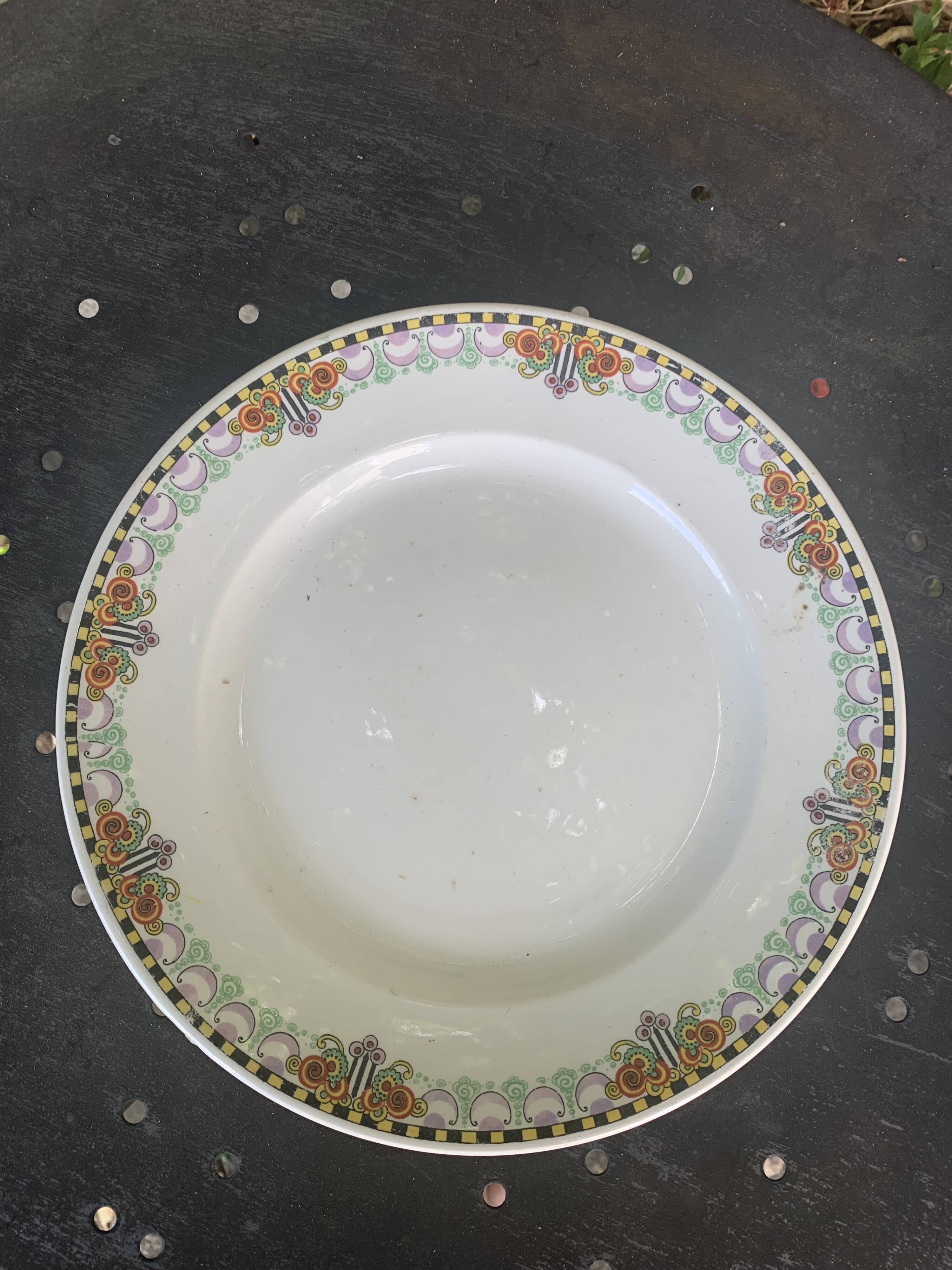 5 petites assiettes art deco, Moulin des loups, orchies, Hamage, France, anciennes et collector