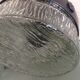 Pair of round ceiling lights in glass ice vintage 60-70s