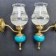Pair of antique gold wall sconces
