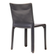 Elephant grey leather Cab Dining dining chair by Mario Bellini for Cassina