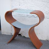 Console 80s wood with free curves