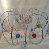 Lustre boules en verre multicolore