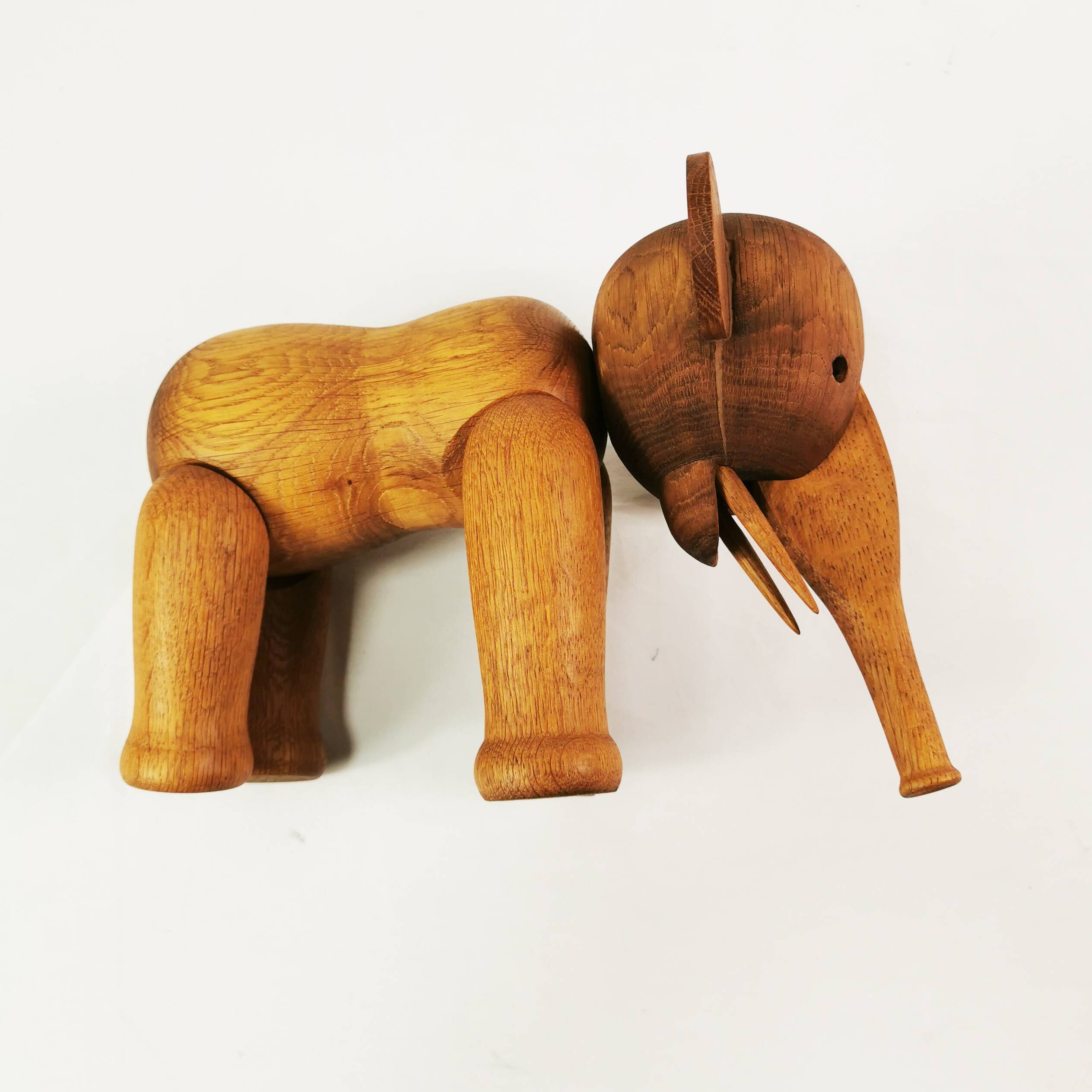 Wooden elephant, designed by Kay Bojesen, Denmark 1970s.