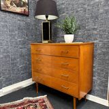 Vintage chest of drawers with spindle legs