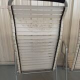 Paire de fauteuils aluminium années 50 60 lanières plastiques établissements Thonet