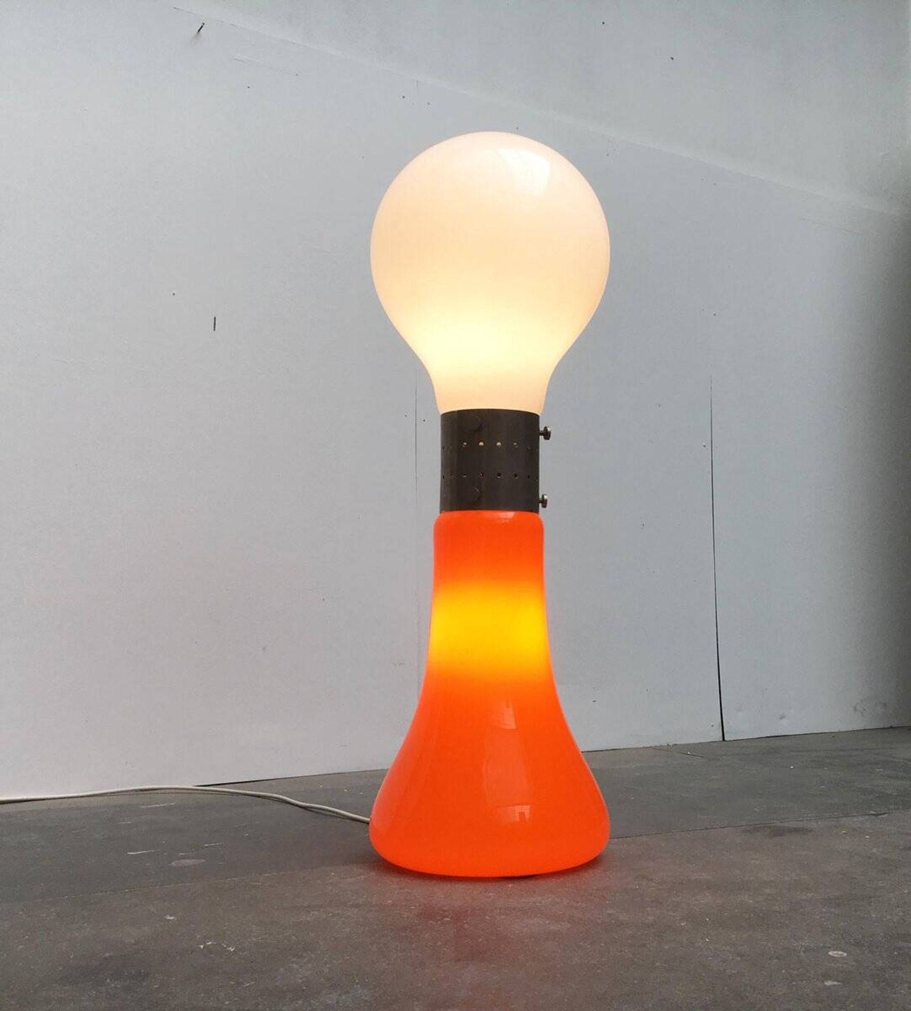 Murano Glass Floor Lamp Model Birillo Mid-Century Italian Space, 1960s