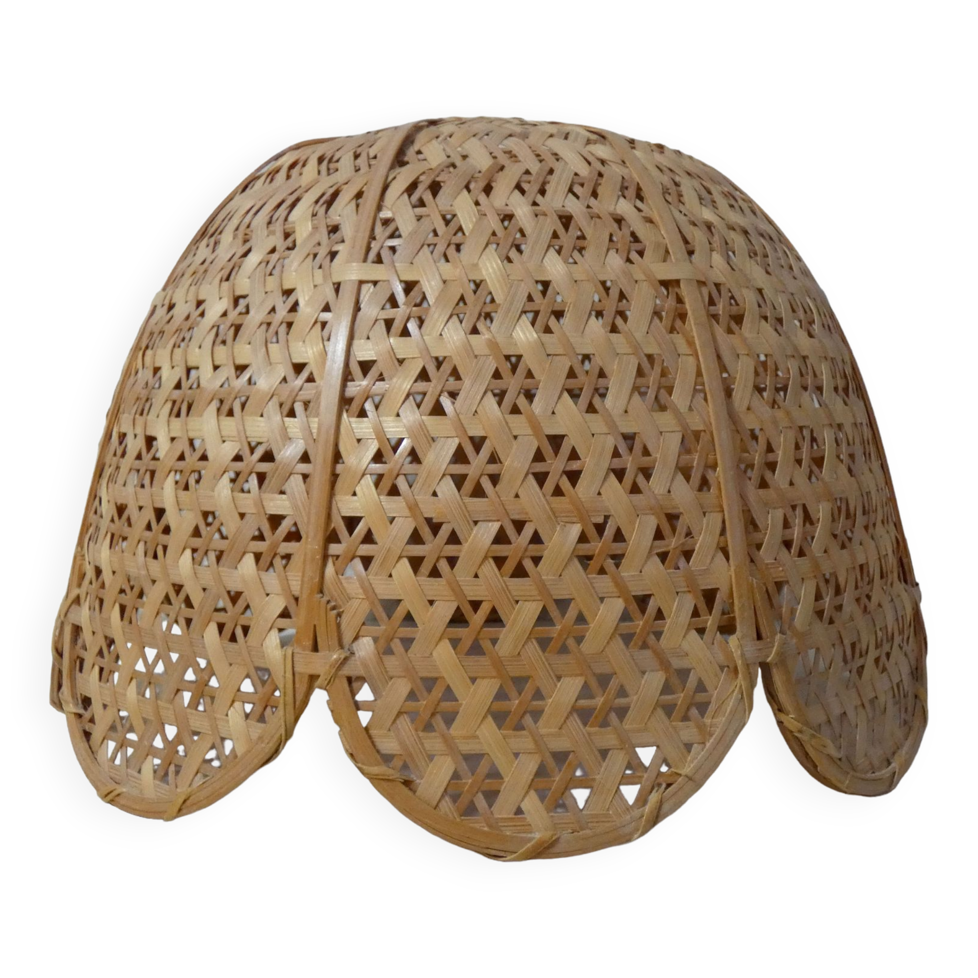 Vintage rattan flower pendant lamp