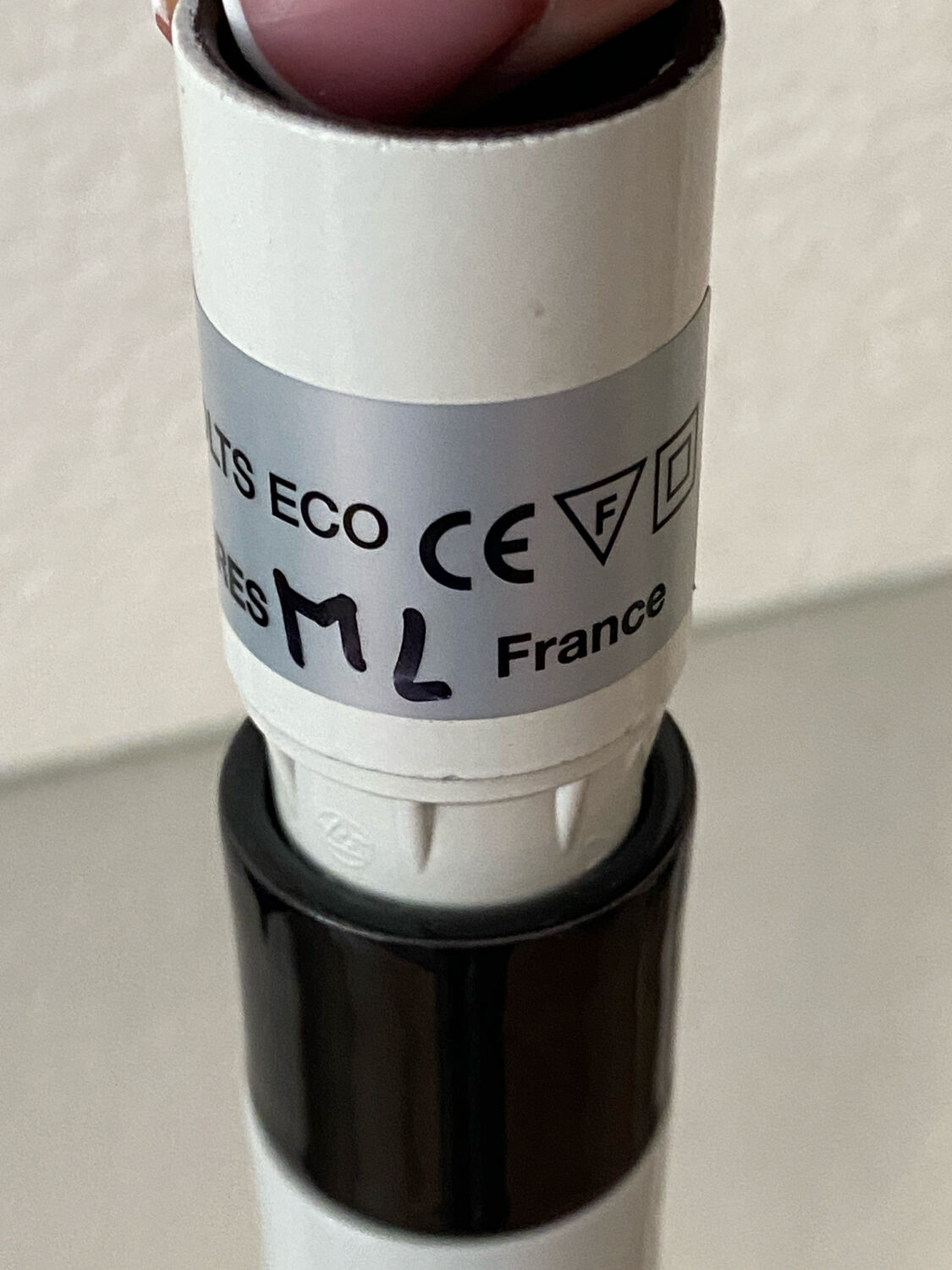 Lamp base, rocket shape, Deshoulières porcelain