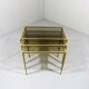 Set nesting tables in brass & glass by Deutsche Vereinigte Werkstätten