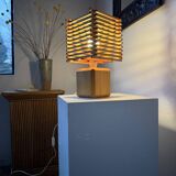 Constructivist wooden table lamp