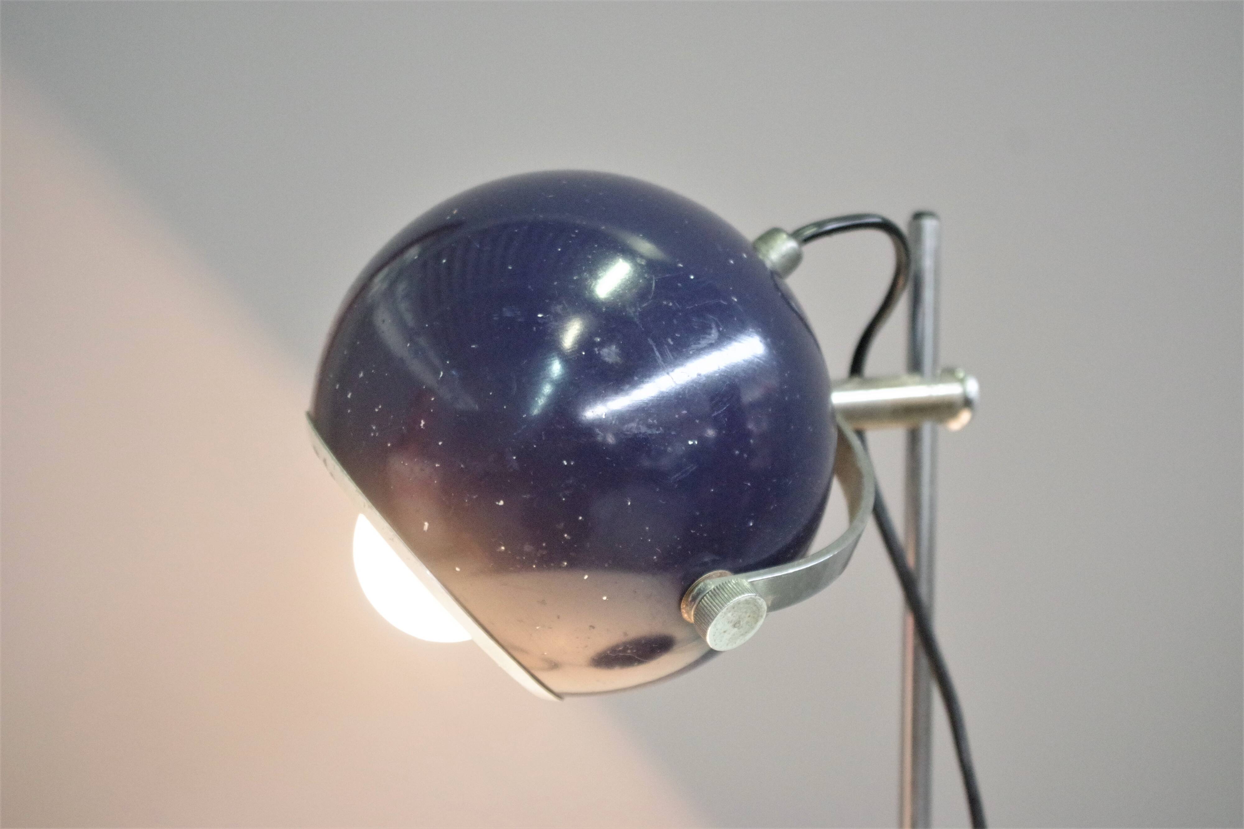 Table lamp "Eye ball" blue Space Age – Goffredo Reggiani, 70s