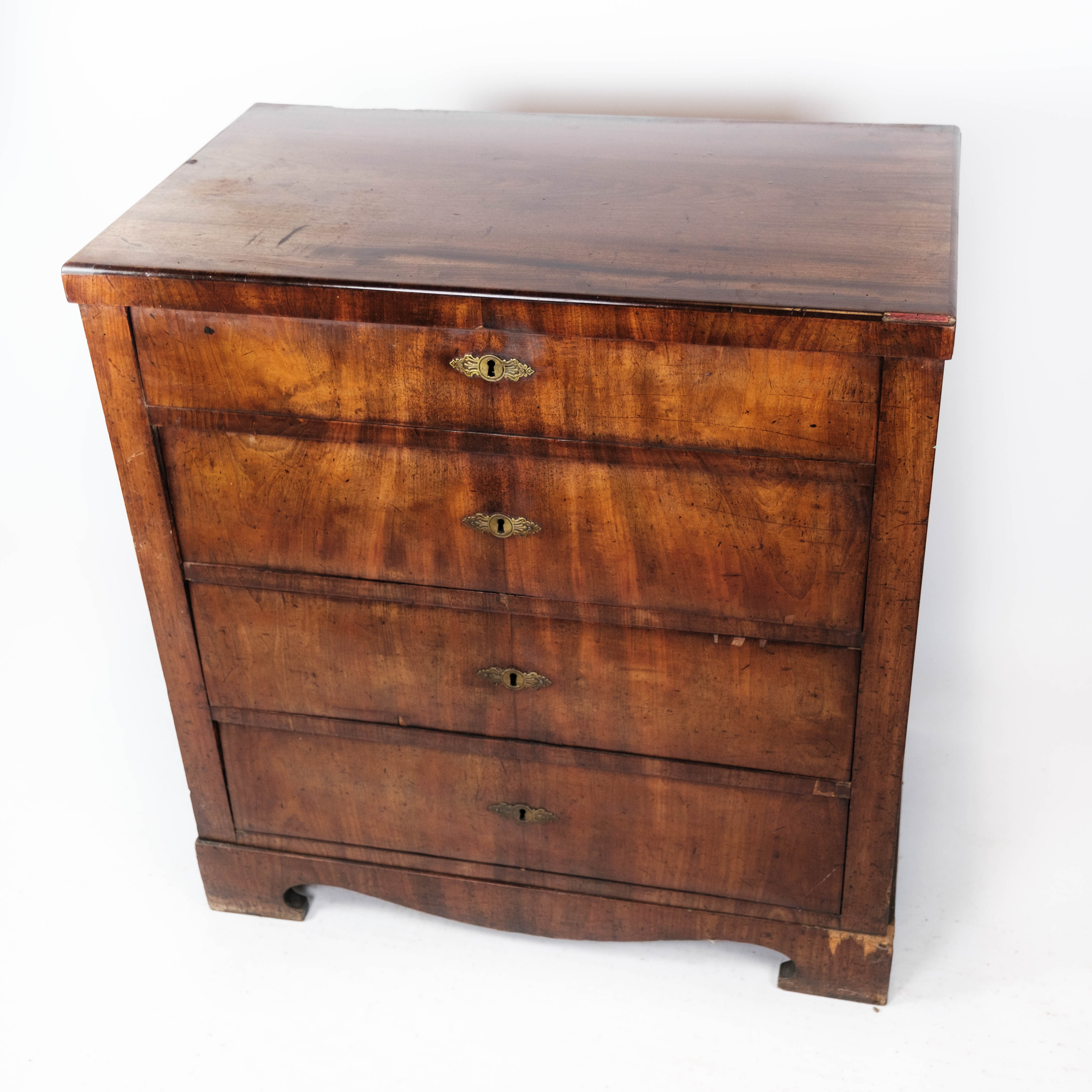 Empire chest of drawers with four drawers of mahogany, 1840s