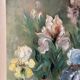 Les iris, huile au couteau signée