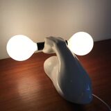 Vintage ceramic wall lamp by JC Peiré 70s