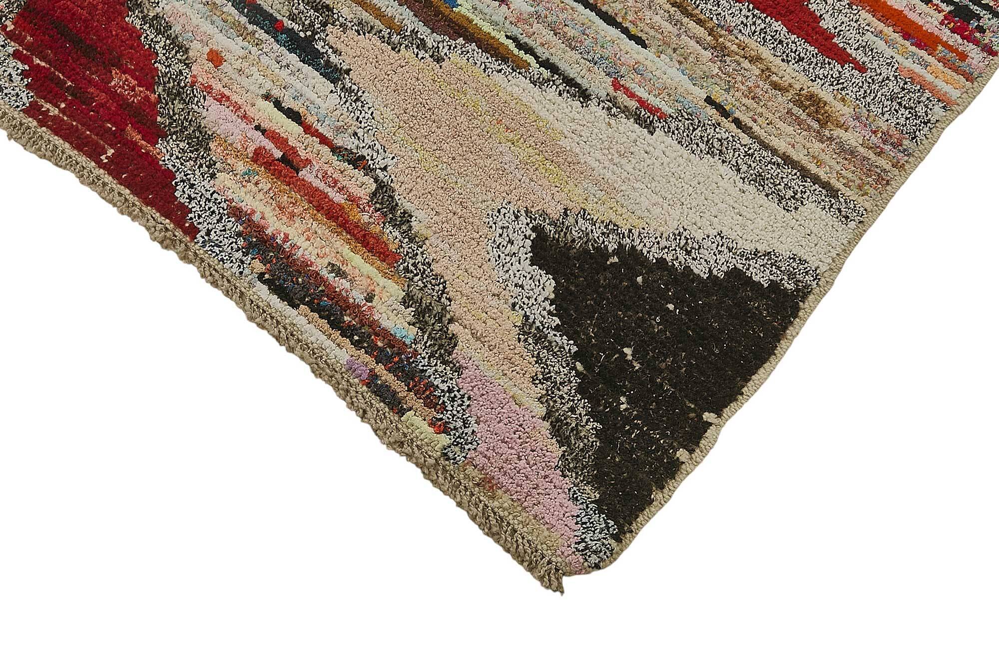 Tapis boho recyclé turc fait main 178 cm x 257 cm