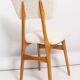 Chaise de salle à manger "Butterfly" style milieu du siècle, bouclé crème clair, Pologne, 1960s