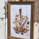 Vintage frame dried flowers