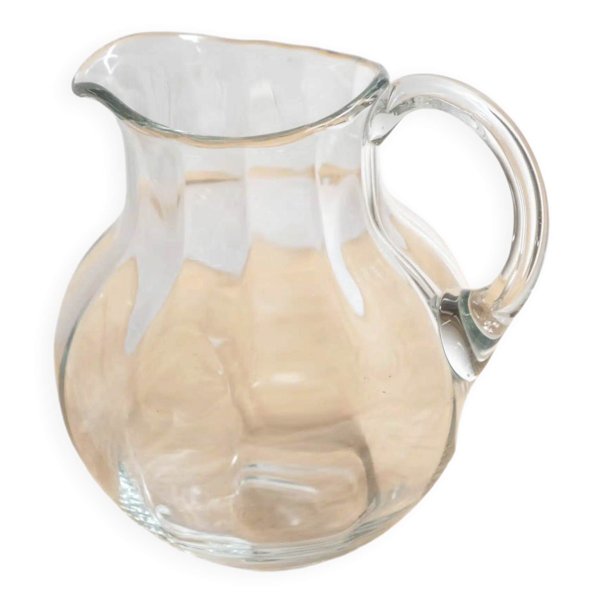 White glass jug "Lison"