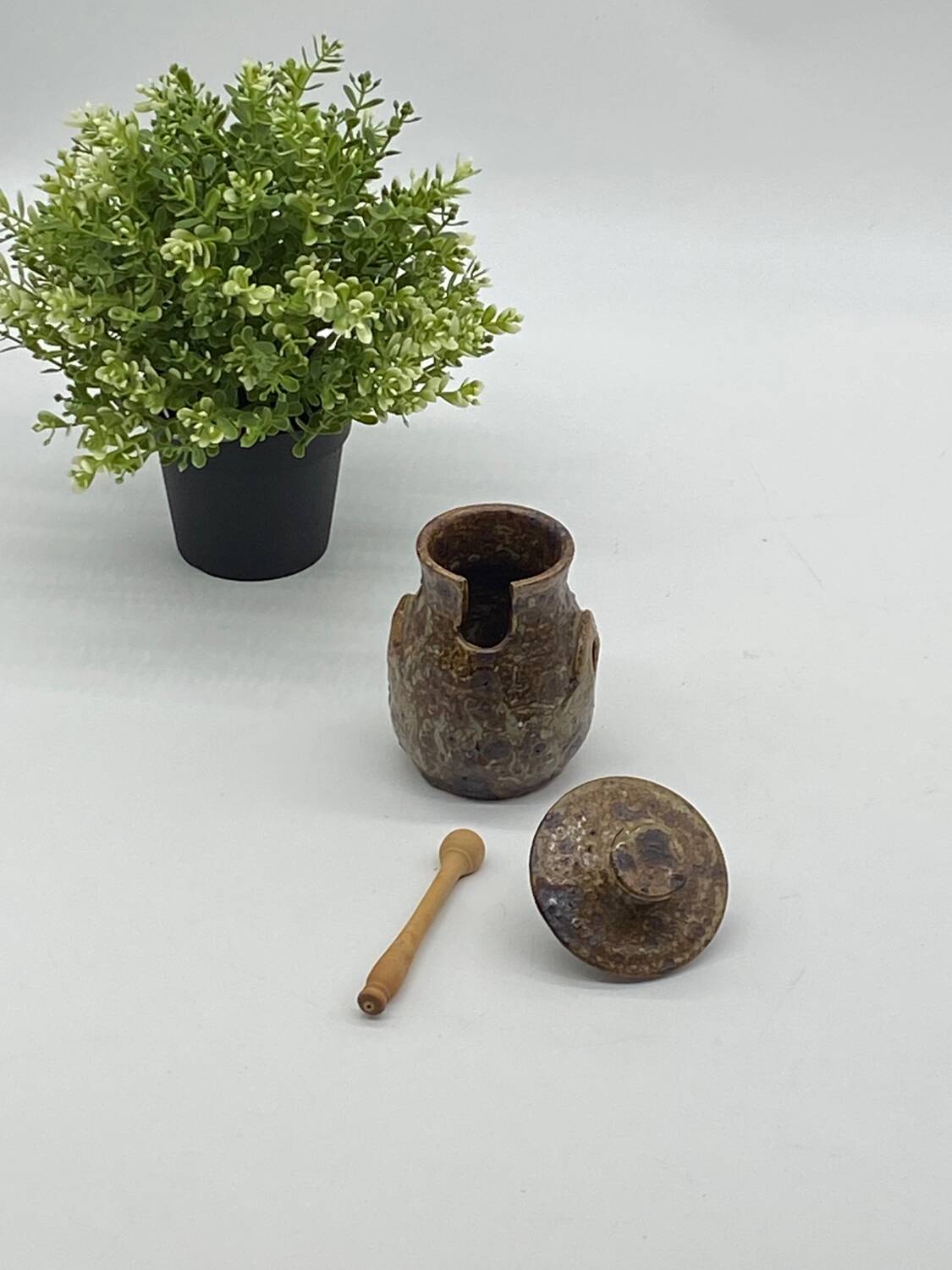 Moutardier en grès ancien / vintage, Vergy