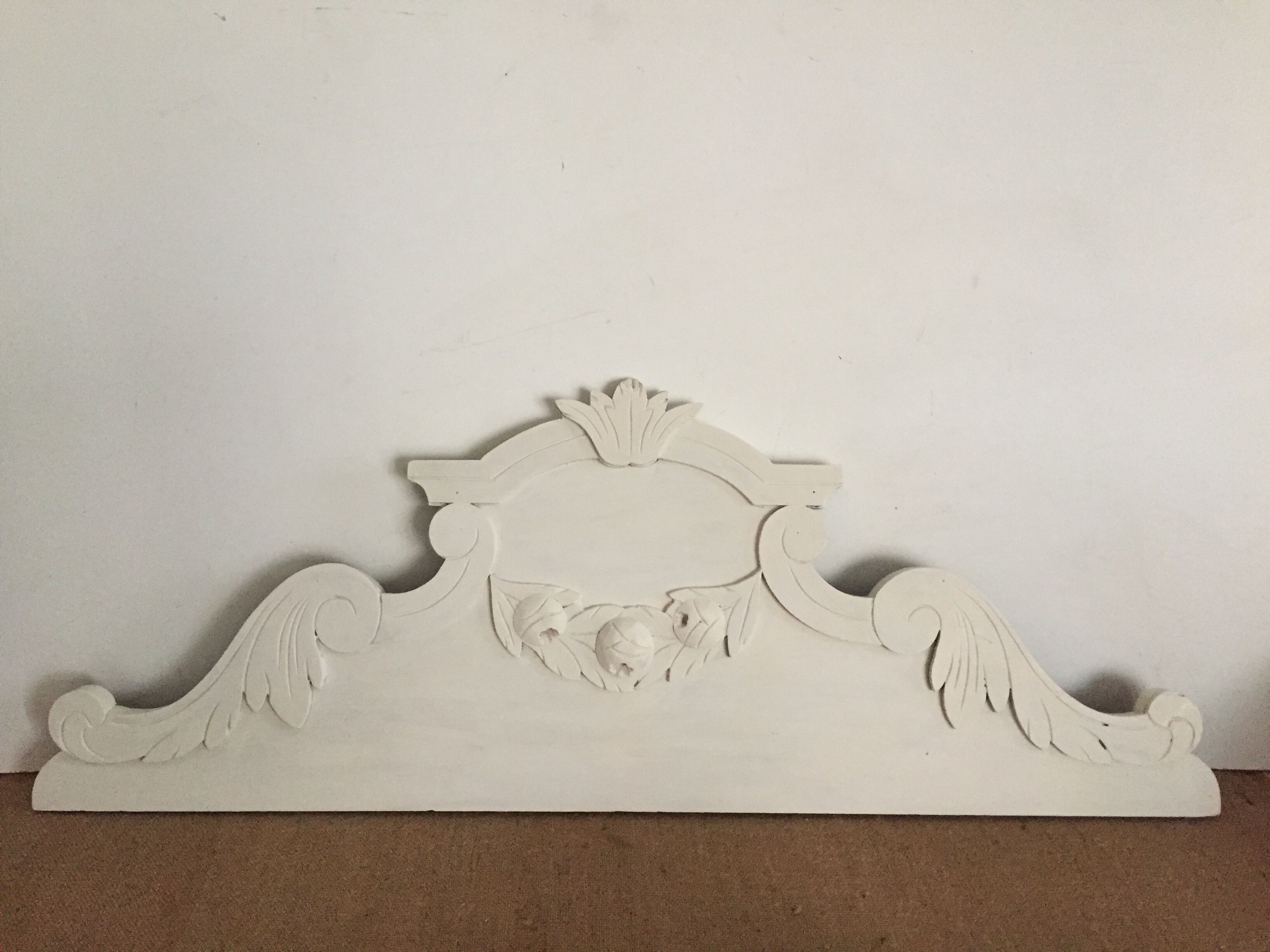 Patinated wooden fronton, door top