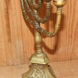 Ancient bronze menorah chandelier