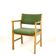 Oak and velvet armchair from the 1960s.
