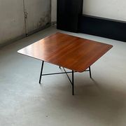 Coffee table in Wood and Metal/Brass by Ico Parisi for Cassina 1957