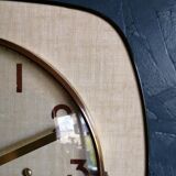 Vintage formica silent wall clock "Jaz cream"
