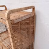 Buffet rattan bookcase shelf