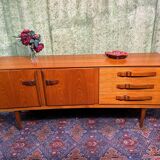 Enfilade vintage rétro vintage en teck par Beautility 1960