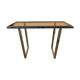 Chrome and golden brass console 70s