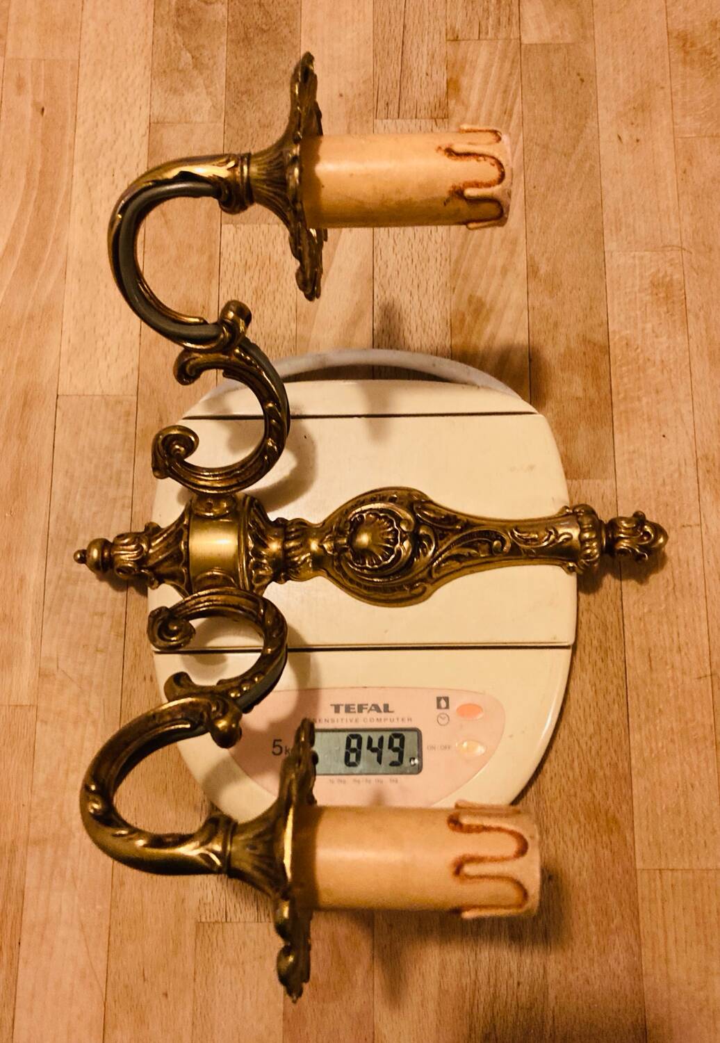 Applique double Style Louis XV en bronze doré époque XXe.